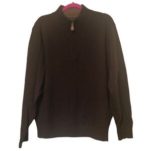 Jos.A Banks 1/4 Zip Pullover Lambswool Sweater